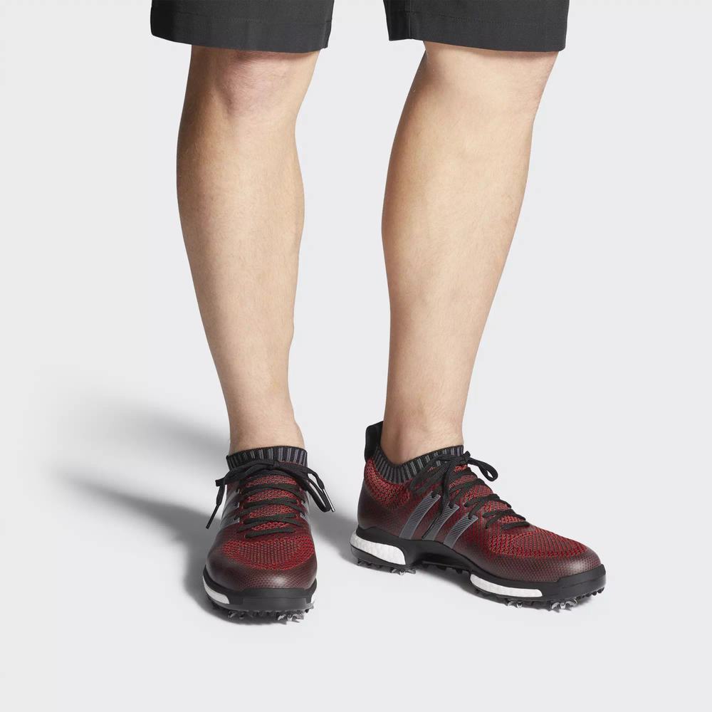 Adidas Tour360 Knit Tenis De Golf Rojos Para Hombre (MX-94245)